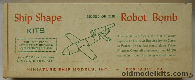 Miniature Ship Models 1/48 Robot Bomb German V-1, S352 plastic model kit